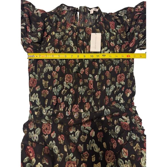 Veronica Beard robin dress size 8 holiday black floral - NWT - Picture 6 of 15